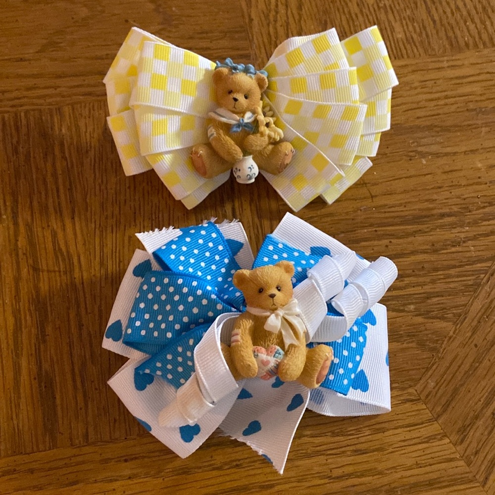 Great Condition Cherished Teddies Hair Clips